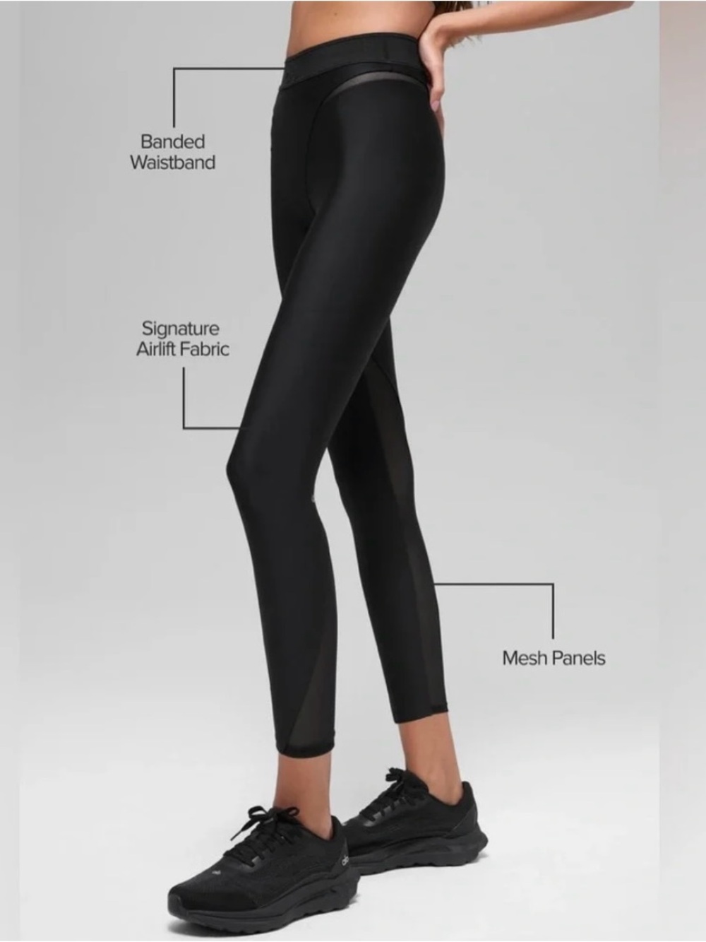 ALO Yoga Airlift High-Waist 7/8 Rebel Legging black - Picture 2 of 7